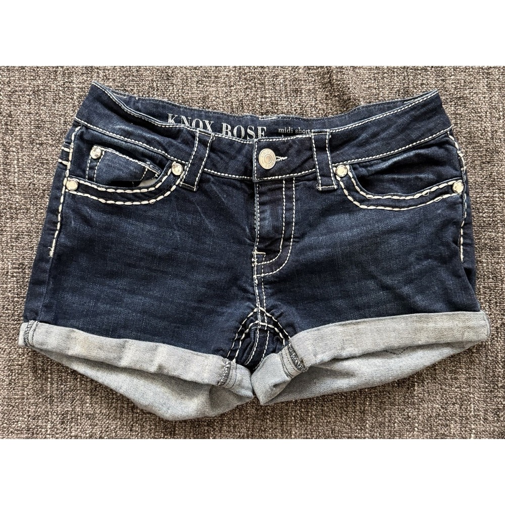 Denim Shorts Boho Western Festival Indie Sleaze Low Rise Cuffed Size 6